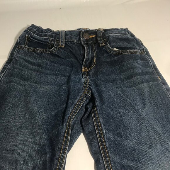 2 Pairs Size 7 Old Navy Boys Flex Fit Jeans Loose Bootcut & Straight Leg Dark - Picture 5 of 12